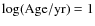 $\log\rm (Age/yr)=1$