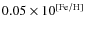 $0.05\times 10^{{\rm [Fe/H]}}$