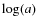 $\log(a)$