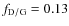 $f_{\rm D/G}=0.13$