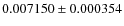 $0.007150\pm0.000354$