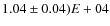 $1.04\pm0.04)E+04$