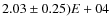 $2.03 \pm 0.25)E+04$