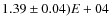 $1.39\pm0.04)E+04$