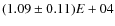 $(1.09\pm0.11)E+04$