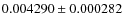$0.004290\pm0.000282$