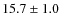 $15.7\pm1.0$
