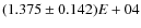 $(1.375\pm0.142)E+04$