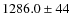 $1286.0\pm44$