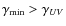 $\gamma_{\rm min} > \gamma_{UV} $