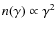 $n(\gamma) \propto \gamma^{2}$