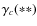 $\gamma_{c}(**)$