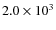 $2.0\times10^3$
