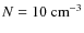 $N=10 ~\mbox{cm}^{-3}$