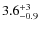 $3.6^{\rm +3}_{-0.9}$