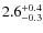 $2.6^{\rm +0.4}_{-0.3}$