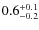$0.6^{\rm +0.1}_{-0.2}$