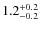 $1.2^{\rm +0.2}_{-0.2}$
