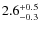 $2.6^{\rm +0.5}_{-0.3}$