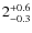 $2^{\rm +0.6}_{-0.3}$