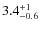 $3.4^{\rm +1}_{-0.6}$