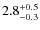 $2.8^{\rm +0.5}_{-0.3}$