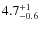 $4.7^{\rm +1}_{-0.6}$