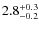 $2.8^{\rm +0.3}_{-0.2}$
