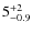 $5^{\rm +2}_{-0.9}$