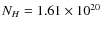 $N_H=1.61\times 10^{20}$