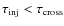 $\tau_{\rm inj}<\tau_{\rm cross}$