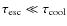 $\tau_{\rm esc} \ll \tau_{\rm cool}$