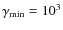 $\gamma _{\rm min}=10^3$