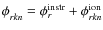 $\phi^{}_{\it rkn} = \phi^{\rm instr}_{r} + \phi^{\rm ion}_{\it rkn}$