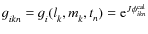 $g^{}_{\it {ikn}} = g^{}_{i}( l^{}_{k}, m^{}_{k}, t^{}_{n} ) = {\rm e}^{J\phi^{\rm cal}_{\it {ikn}}}_{}$
