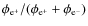$\phi_{{\rm e}^+}/(\phi_{{\rm e}^+} + \phi_{{\rm e}^-})$