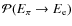 $\mathcal{P}(E_\pi \to E_{\rm e})$