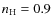 $n_{\rm H} = 0.9$