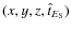$(x,y,z,\hat{t}_{E_{\rm S}})$