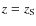 $z=z_{\rm S}$