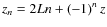 $ z_n = 2 L n + \left( -1 \right)^{n} z$