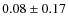 $0.08\pm 0.17$