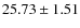 $25.73\pm 1.51$
