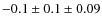 $-0.1\pm 0.1 \pm 0.09$