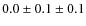 $0.0\pm 0.1\pm 0.1$
