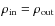 $\rho_{\rm in} = \rho_{\rm out}$