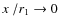 $\hbox{$x$ }/r_1 \to 0$
