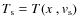 $T_{\rm s} = T(\hbox{$x$ },{\it v}_{\rm s})$