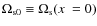 $\Omega_{\rm s0} \equiv \Omega_{\rm s}(\hbox{$x$ }= 0)$