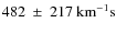 $482~\pm~217~{\rm km}^{-1}{\rm s}$